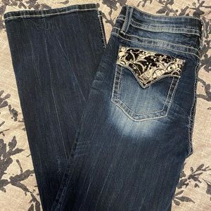 Miss Me Denim Mid-Rise Tailored Bootcut Jeans, Inseam 32